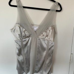 WHBM Silver Silk Tank